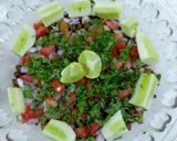 A picture of step 1 of Chana chat masala.