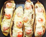 Töltött padlizsán petrezselymes joghurt öntettel recept fázis 5 fotója