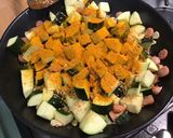 Une image de l'étape 10 de Courgettes épicées aux minis saucisses.