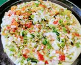 A picture of step 2 of Onion and Tomato Uttapam.