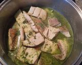 A picture of step 5 of Boiled White Fish with Canary Island Green Mojo Sauce.