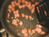 Vegetable stir fried rice with sausages