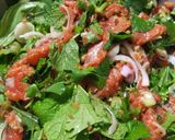 A picture of step 6 of Larb Salmon.