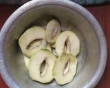 A picture of step 1 of Raw mango murabba.