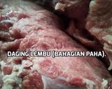 Gambar langkah 1 resipi Daging Masak Sambal Lemak Daun Kesum.