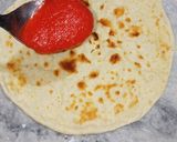 A picture of step 3 of Cheese masala tortilla wraps.