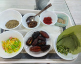 A picture of step 1 of Pan and dates mukhwas.