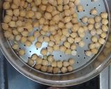 A picture of step 1 of Chhole tikki with curd sauce.