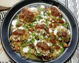 A picture of step 4 of Kochu Papri Chaat.