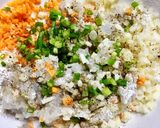 Hình bước làm 2 của món Tôm Nhồi Nấm Hương Hấp
