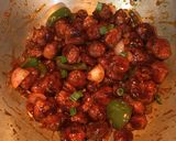 A picture of step 9 of Dry Soya Chilli.