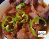 A picture of step 5 of Gizzard paper soup.