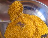 A picture of step 3 of Moong Dal Halwa.