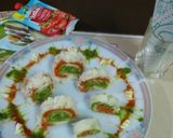 A picture of step 8 of #Pinwheel roll sandwich#wraps.