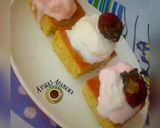 A picture of step 4 of Aisha's special cake.