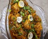 A picture of step 5 of Khara masala chicken karahi.