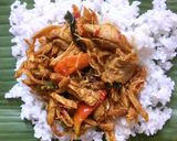 Foto langkah ke 6 dari resep Nasi bakar ayam suir.