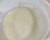 A picture of step 1 of Condensed milk firni.