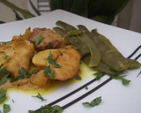 Foto del paso 12 de la receta: Pollo y conejo al curry con judías verdes