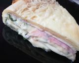 Sonkás - sajtos palacsinta torta recept fázis 7 fotója