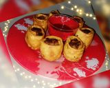 A picture of step 4 of Strips Roll samosa            iftar special.