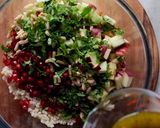 A picture of step 2 of Barley fruits healthy salad.