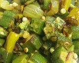 A picture of step 3 of Bhendi Chi Bhaji(Bhindi Sabji).