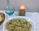A picture of step 3 of Fried Rice with noodles.