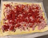 Une image de l'étape 4 de Feuilletés coeurs jambon, tomates,moutarde aux épices espagnoles.
