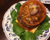 A picture of step 6 of California Farm Classic Beefsteak Tomato Wagyu Cheeseburger.