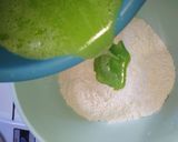 Foto langkah ke 3 dari resep Muffin Pandan Keju (Cuma Diaduk Saja, Mudah).