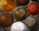 A picture of step 3 of Arbi ki spicy dry veg.
