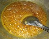 A picture of step 3 of Till gud and peanut chikki.