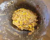 A picture of step 2 of Spicy chickpea and sweetcorn burgers.