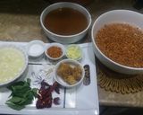 A picture of step 1 of Sabut masoor ki daal tarkay kay sath.