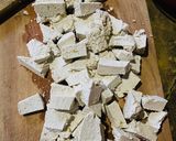A picture of step 1 of Fried Tofu in soup🍽.