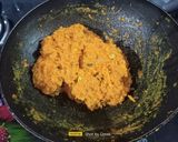 A picture of step 3 of Carrot Halwa Modak.