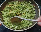 A picture of step 2 of Masala Gwar/Guar ki fhali ki bhaji.