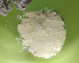 A picture of step 1 of Besan Guthala kari.