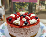 عکس مرحله 12 از دستور کیک موس توت فرنگی🍓 strawberry mousse cake