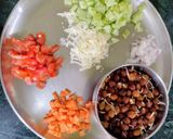 A picture of step 1 of Sprouted Black Chickpea/ Kalachana Chaat.