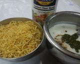 A picture of step 1 of Spicy Minty Sev Raita.