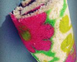 Foto langkah ke 6 dari resep Roll Cake Art (flowers abstract).
