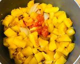 A picture of step 2 of Pumpkin Soup with Roasted Vegetables.