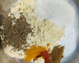 A picture of step 2 of Palak Besan Chilla.