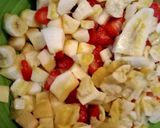 A picture of step 1 of Mix fruit chat.