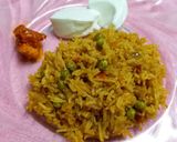 A picture of step 8 of Pea Pulao.