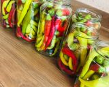 Ecetes kosszarvú paprika savanyúság recept fázis 3 fotója