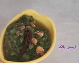 A picture of step 5 of لہسنی پالک.