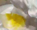 A picture of step 5 of Musang King durian chiffon cake.